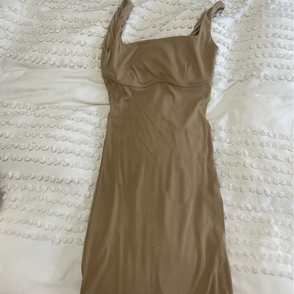 Princess Polly mini tan dress
